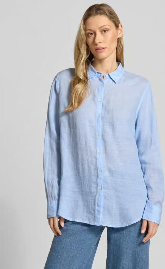 0039 italy Overhemdblouse van linnen met Kentkraag model 'MIRA' - Foto 3