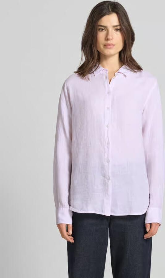 0039 italy Overhemdblouse van linnen met Kentkraag model 'MIRA' - Foto 3