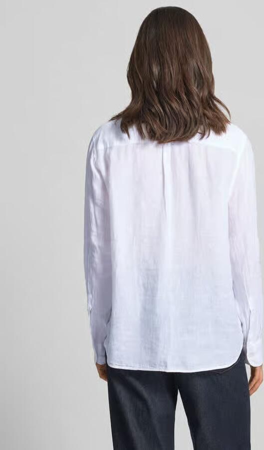 0039 italy Overhemdblouse van linnen met Kentkraag model 'MIRA'