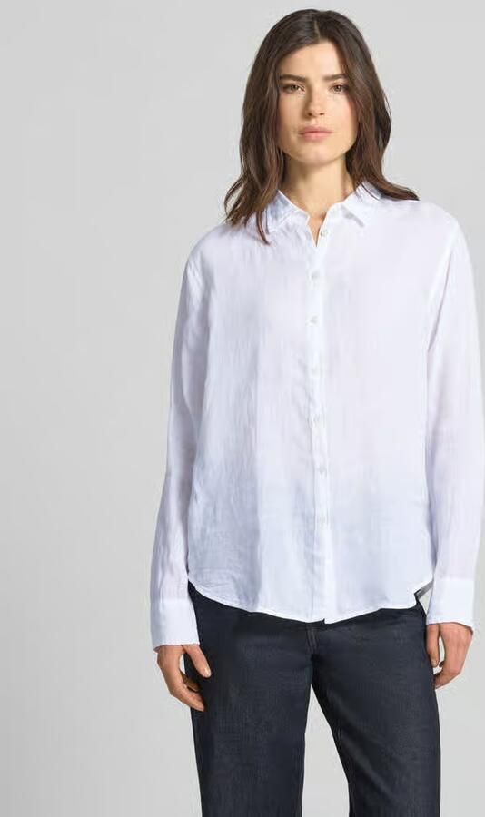 0039 italy Overhemdblouse van linnen met Kentkraag model 'MIRA' - Foto 4