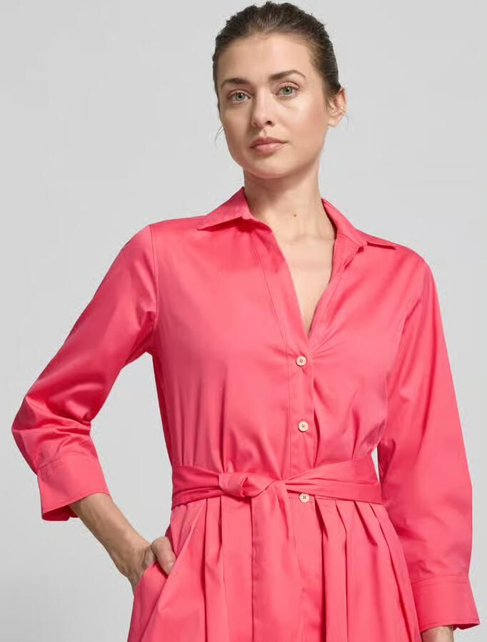 0039 italy Overhemdjurk met strikceintuur model 'JULE'