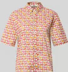 0039 italy Regular fit blouse in all-over look Model 'BEA'