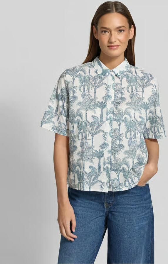0039 italy Regular fit blouse in all-over look Model 'BEA' - Foto 3