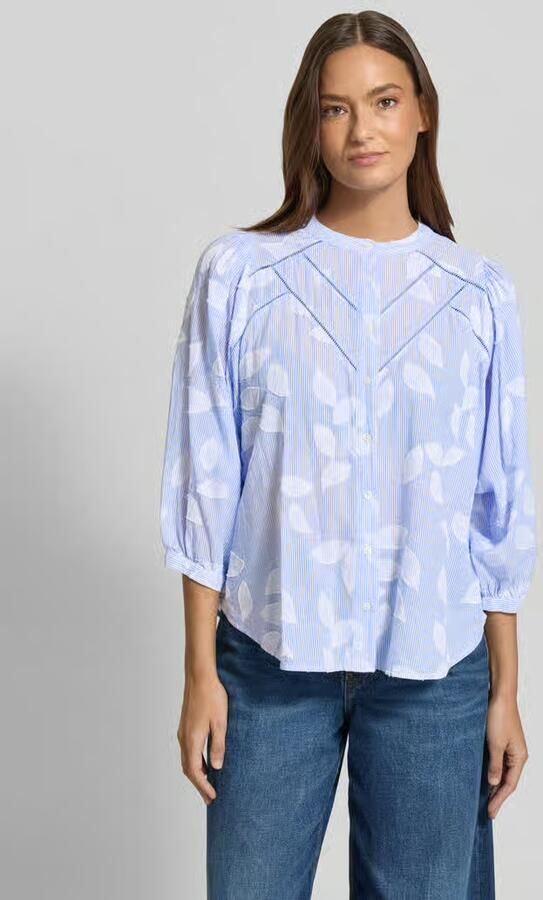 0039 italy Regular fit blouse met 3 4-mouw Model 'FAVIOLA FANCY' - Foto 4