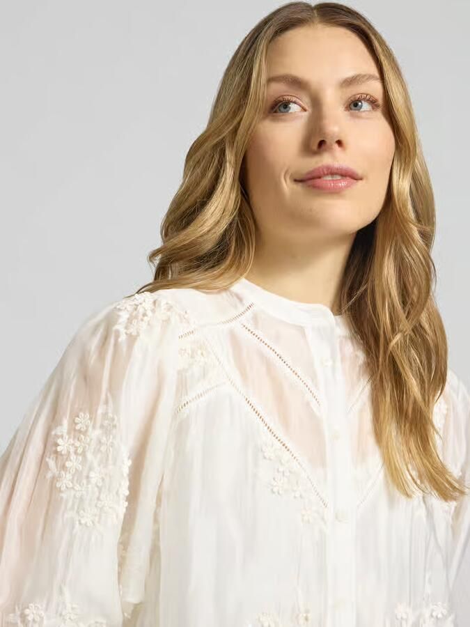 0039 italy regular fit blouse met 3 4-mouwen model 'FAVIOLA FANCY'