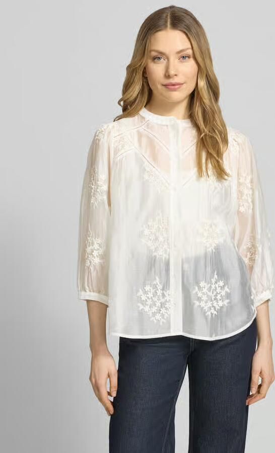 0039 italy regular fit blouse met 3 4-mouwen model 'FAVIOLA FANCY' - Foto 4