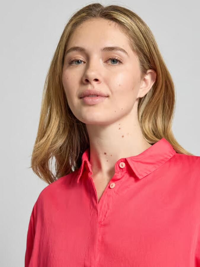 0039 italy Regular fit blouse met verborgen knoopsluiting model 'SANDY'