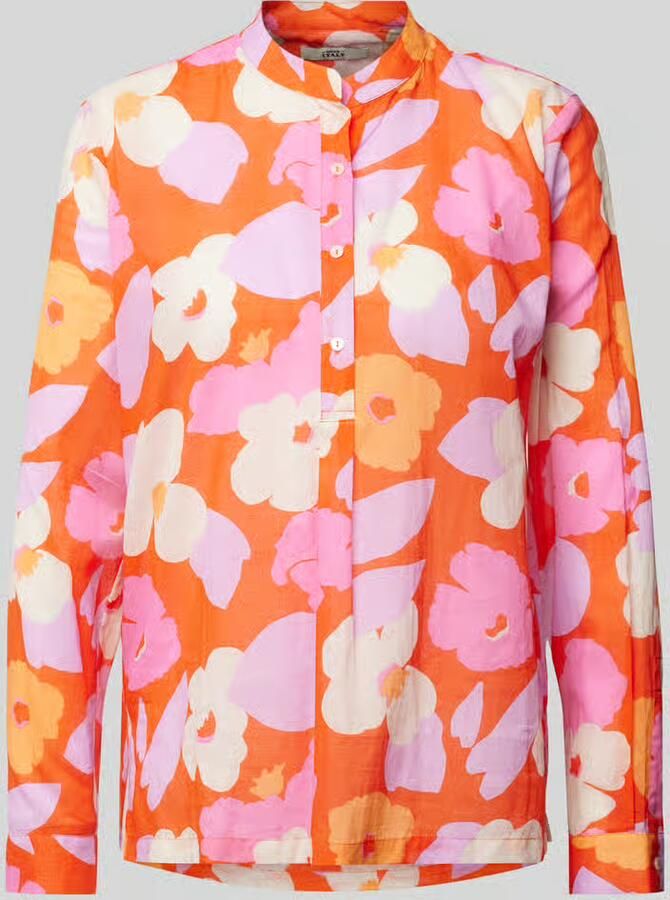 0039 italy Regular fit blouse met opstaande kraag model 'JANICE' - Foto 2