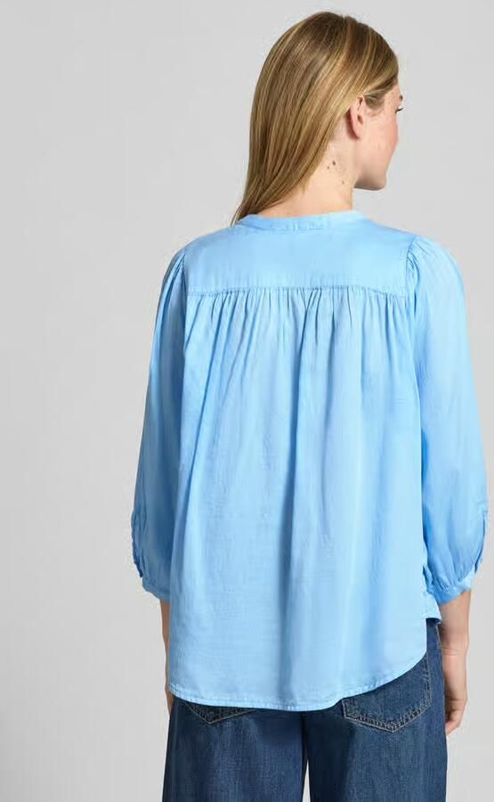 0039 italy Regular fit blouse met ronde hals Model 'FAVIOLA'