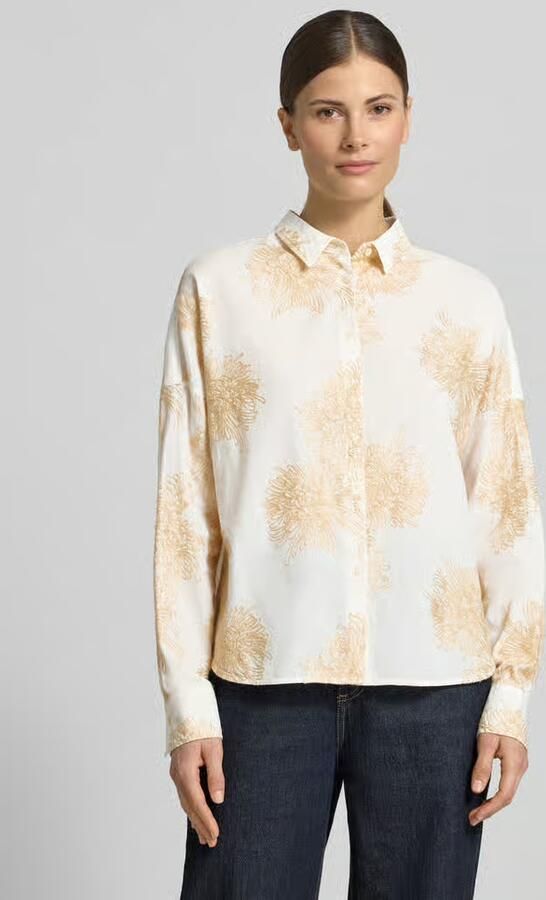 0039 italy regular fit blouse met stitchings model 'LUCY' - Foto 3