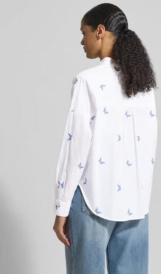0039 italy Regular fit Blouse met Stitchings Model 'LUCY' - Foto 4