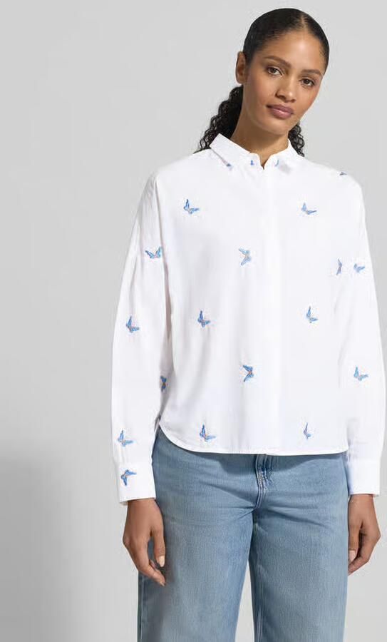 0039 italy Regular fit Blouse met Stitchings Model 'LUCY' - Foto 3