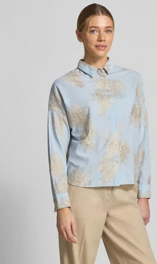 0039 italy regular fit blouse met stitchings model 'LUCY' - Foto 4