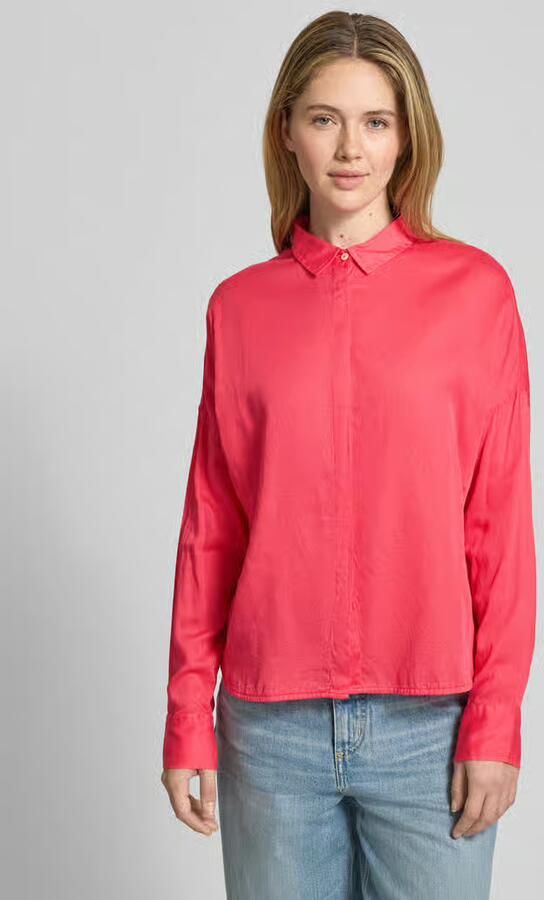 0039 italy Regular fit blouse met verborgen knoopsluiting model 'SANDY' - Foto 3