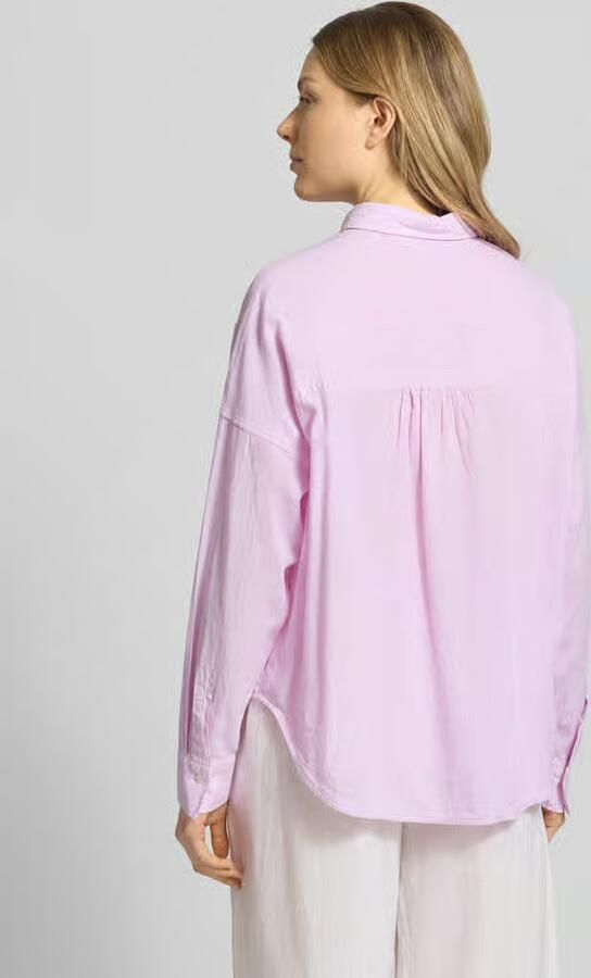0039 italy regular fit blouse van mix van katoen en linnen model 'LUCY' - Foto 2