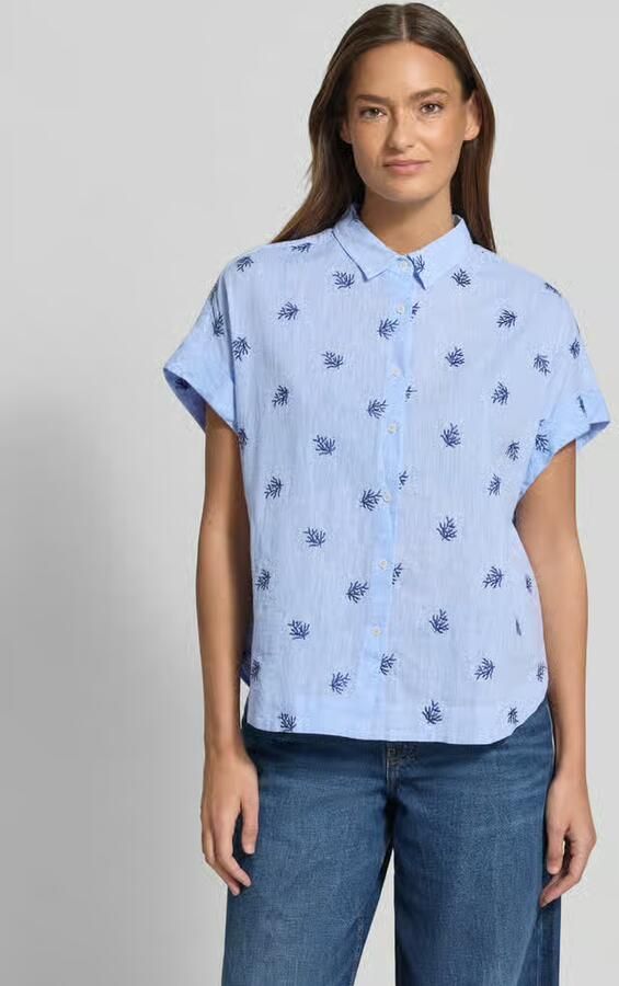 0039 italy Regular fit overhemdblouse van linnenmix model 'MOLLY' - Foto 3