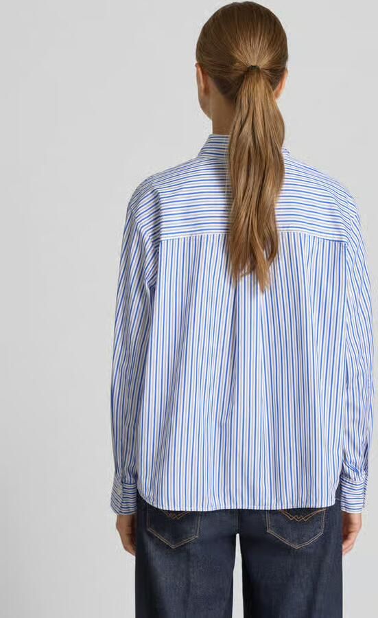 0039 italy Regular fit overhemdblouse van puur katoen model 'Elsa'