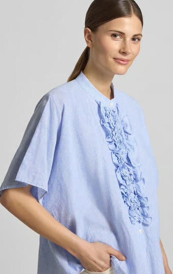 0039 italy Relaxed fit Blouse met ruches Model 'DAISY'