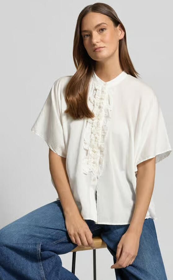0039 italy Relaxed fit Blouse met ruches Model 'DAISY'