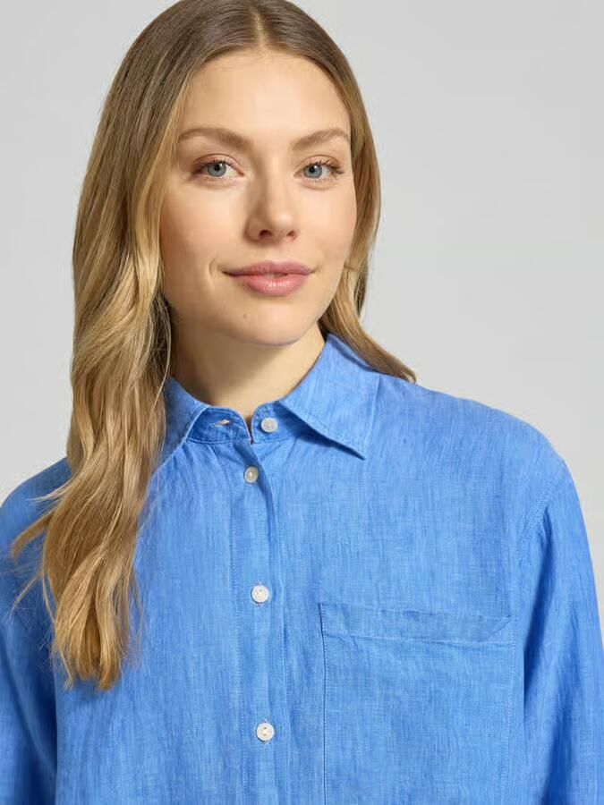 0039 italy relaxed fit lange blouse van linnen model 'TAHIA'