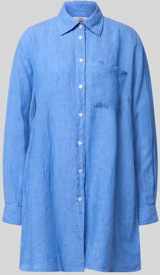 0039 italy relaxed fit lange blouse van linnen model 'TAHIA' - Foto 2