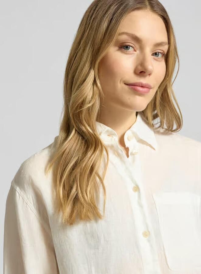 0039 italy relaxed fit lange blouse van linnen model 'TAHIA'