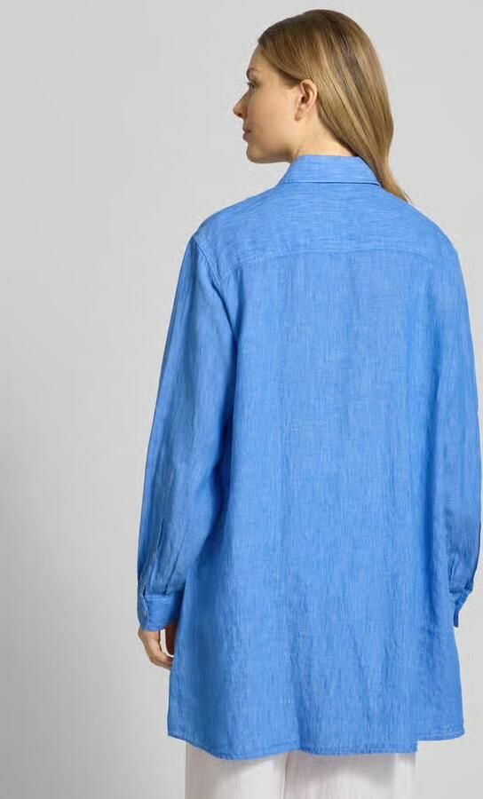 0039 italy relaxed fit lange blouse van linnen model 'TAHIA'