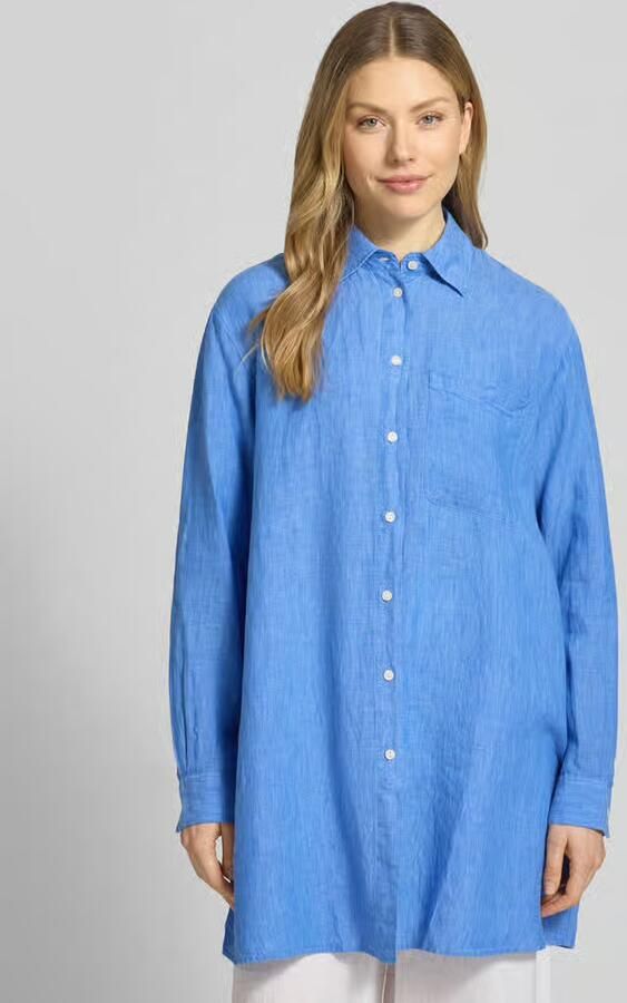 0039 italy relaxed fit lange blouse van linnen model 'TAHIA' - Foto 3