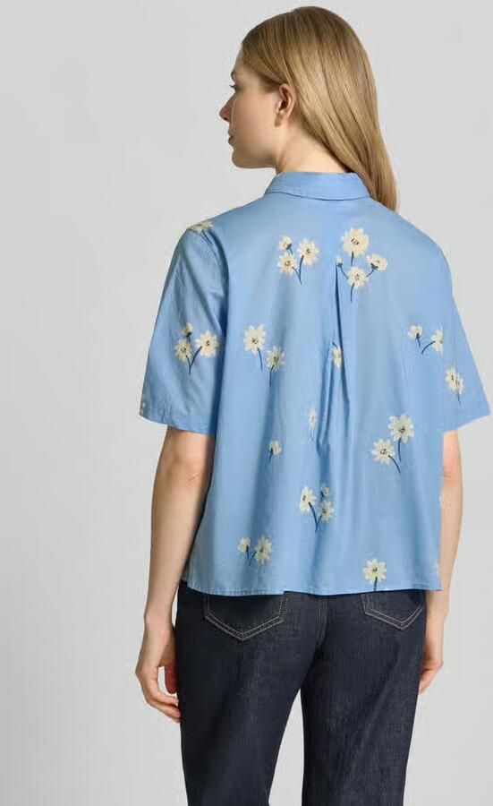 0039 italy relaxed fit vrijetijdsoverhemd met een bloemige all-over print model 'Bea' - Foto 2