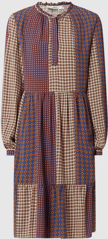 0039 italy Midi-jurk met all-over motief model 'Milly'