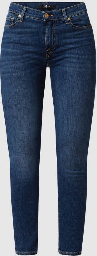 7 For All Mankind Korte skinny fit high waist jeans met stretch