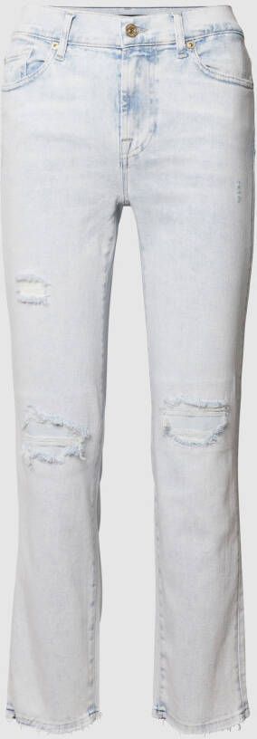 7 For All Mankind Slim fit capri-jeans met labeldetails