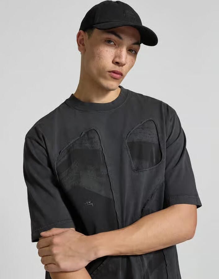 A-COLD-WALL T-shirt met geribde ronde hals