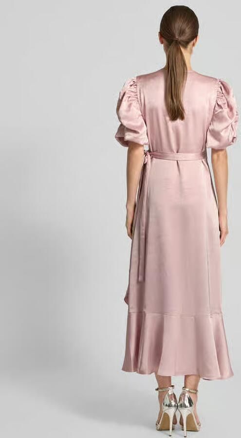 A-view Maxi-jurk met pofmouwen model 'Sinda'