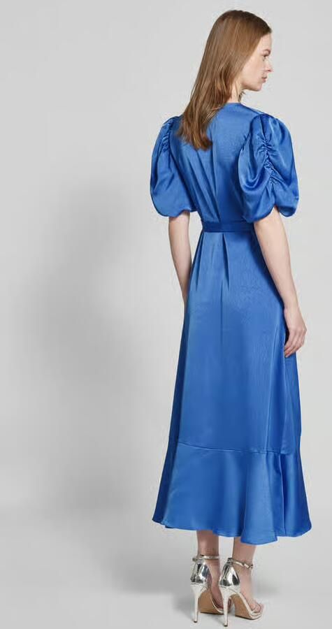 A-view Maxi-jurk met pofmouwen model 'Sinda'