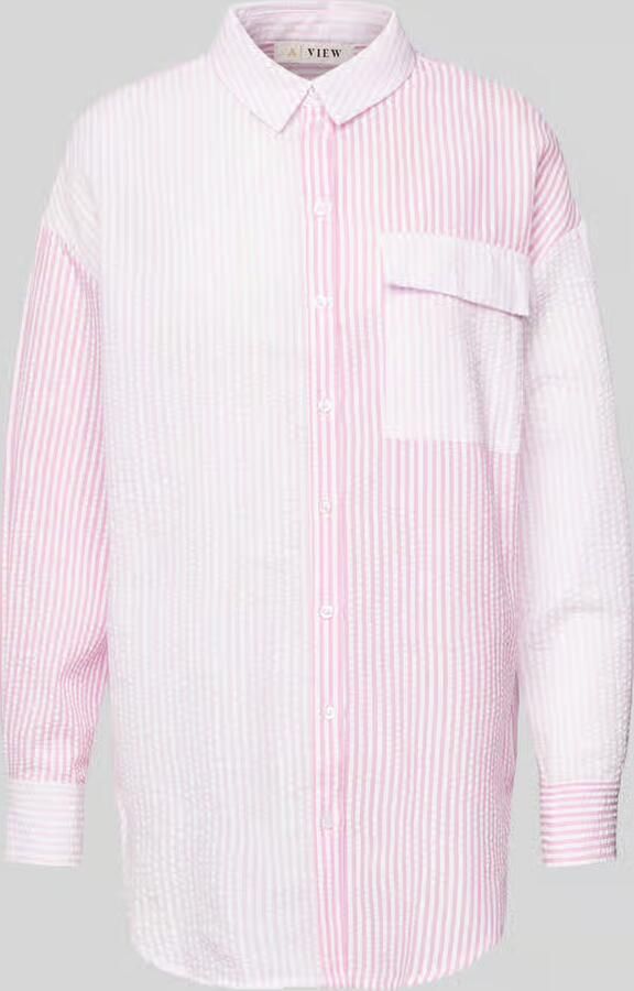 A-view Regular fit overhemdblouse met structuurmotief model 'Mila' - Foto 2