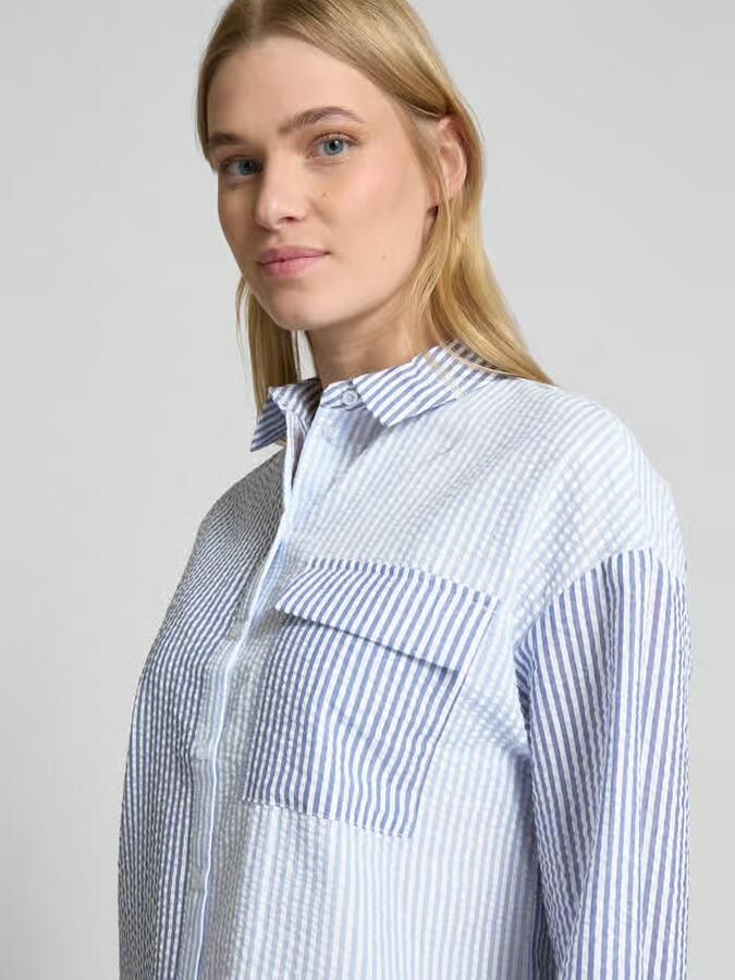 A-view Regular fit overhemdblouse met structuurmotief model 'Mila'