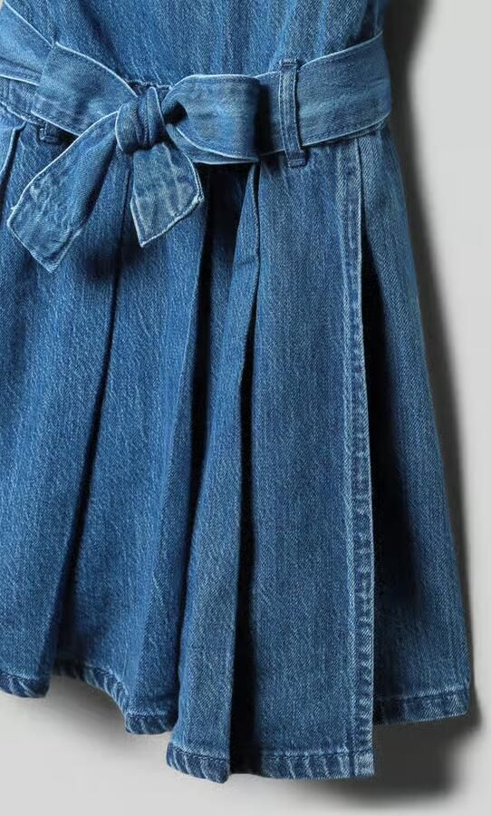 Abercrombie&Fitch Denimjurk met plooien en strikceintuur