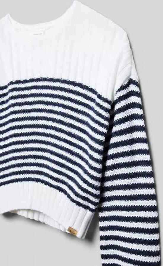 Abercrombie&Fitch loose fit gebreide pullover van katoenmix model 'SLASH'