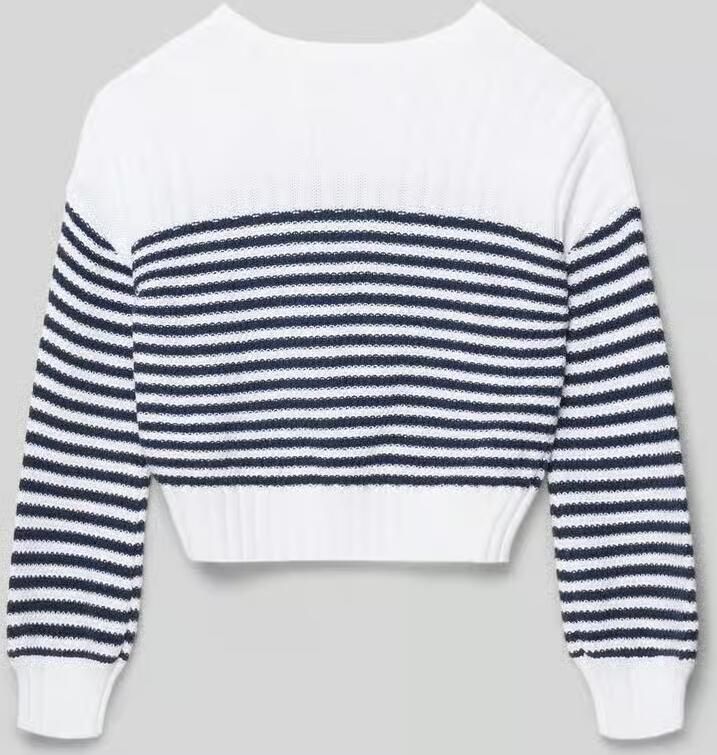 Abercrombie&Fitch loose fit gebreide pullover van katoenmix model 'SLASH'