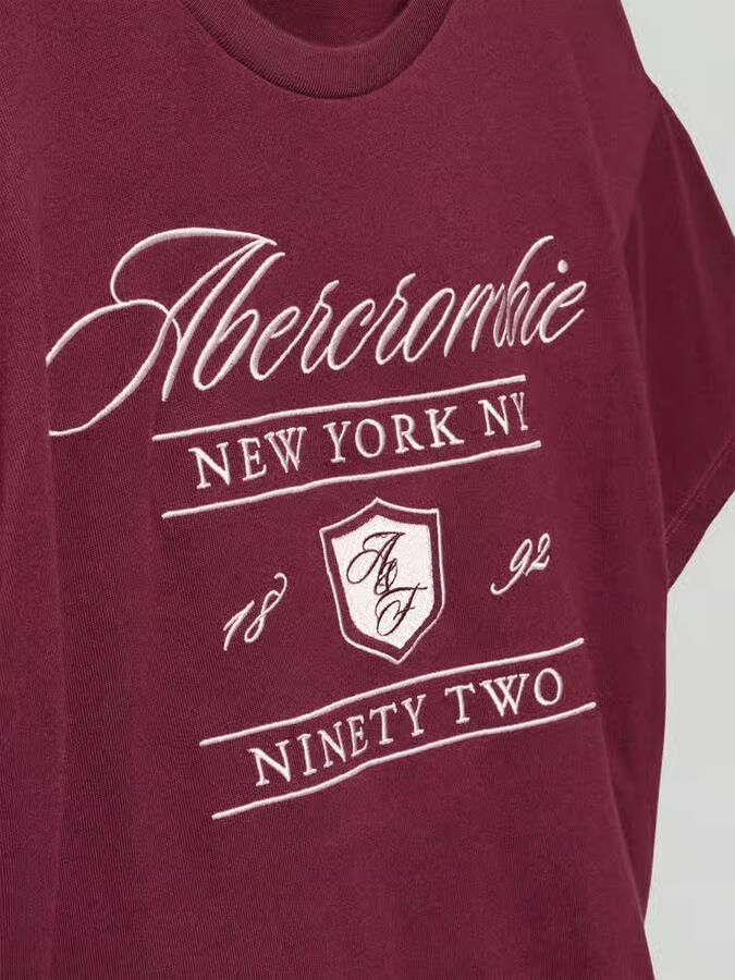 Abercrombie&Fitch regular fit T-shirt met gestikt logo