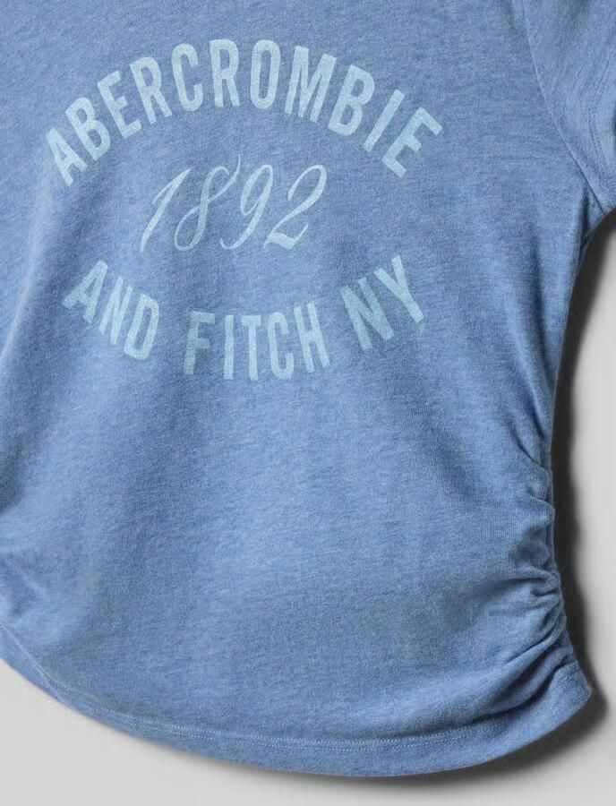 Abercrombie&Fitch regular fit T-shirt met rimpelingen