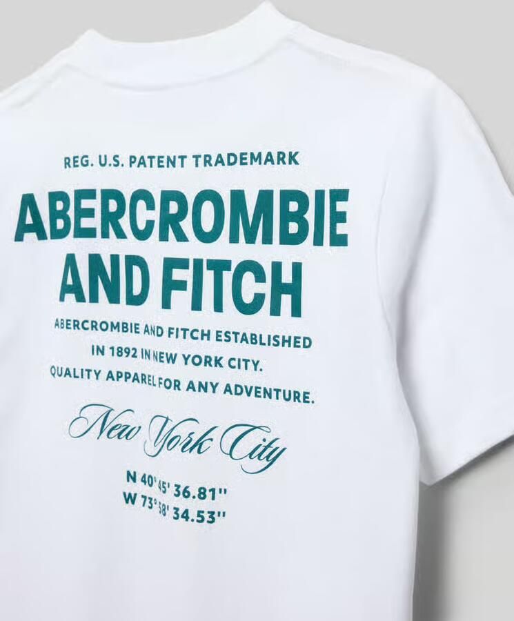 Abercrombie&Fitch T-shirt van katoenmix met labelprint model 'CITY STACK'