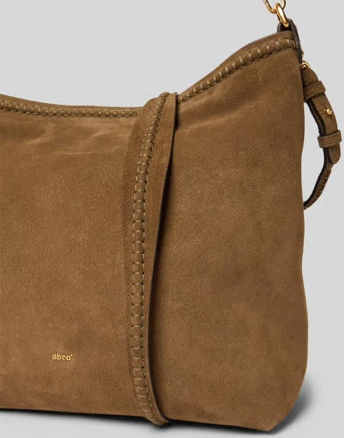 Abro Crossbody tas van echt leer met logodetail