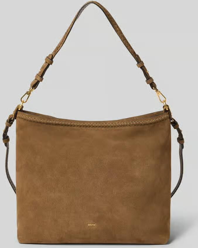 Abro Crossbody tas van echt leer met logodetail - Foto 2