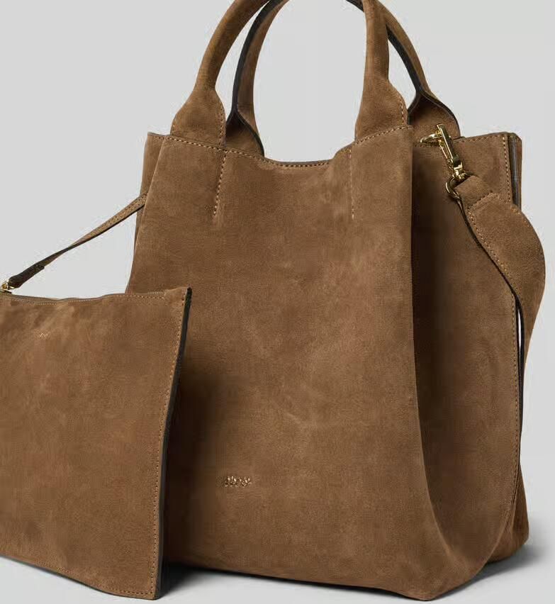 Abro Shopper van echt leer met uitneembaar make-uptasje