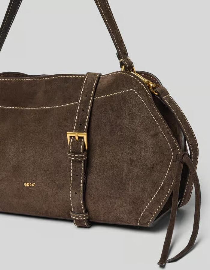 Abro Shoulder Bag van echt leer met logodetail