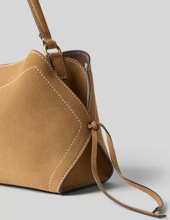 Abro Shoulder Bag van echt leer met logodetail