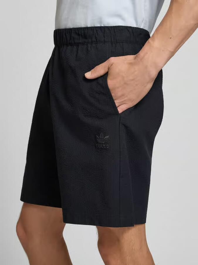 Adidas Originals Korte regular fit broek met labelstitching