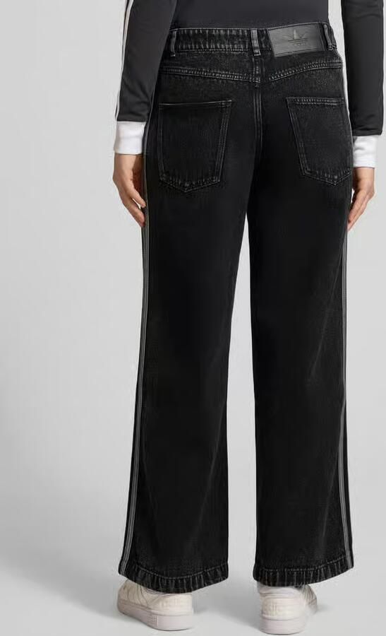 Adidas Adicolor Denim 3-Stripes Trainingsbroek Zwart- Dames Zwart - Foto 6